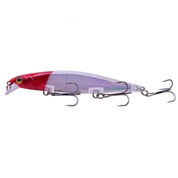 isca artificial meia água branca e vermelho