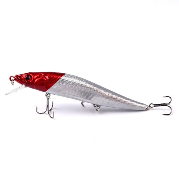 isca artificial meia água branca e vermelho