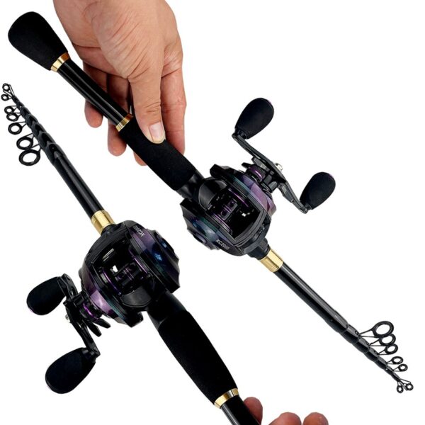 Vara de Pesca Com Carretilha Telescópica 8Kg de Resistência 2.4m