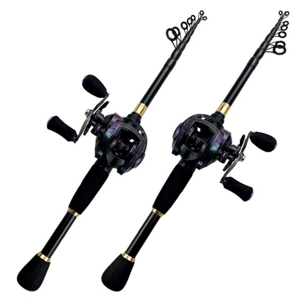 Vara de Pesca Com Carretilha Telescópica 8Kg de Resistência 2.4m - Imagem 3