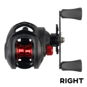 carretilha baitcasting vermelho e preto