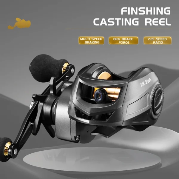 Carretilha Anti Cabeleira 8Kg Baitcasting 7.2:1 - Imagem 2