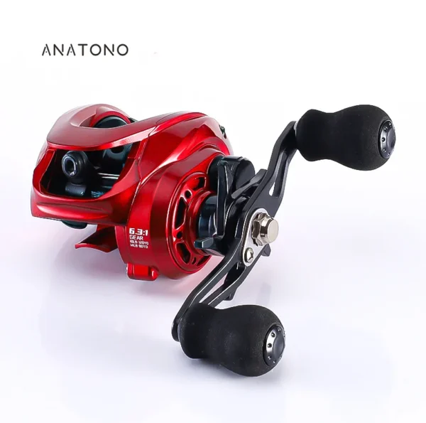 carretilha de pesca vermelha anatono